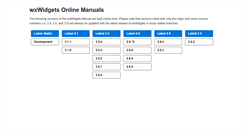 Desktop Screenshot of docs.wxwidgets.org