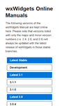 Mobile Screenshot of docs.wxwidgets.org
